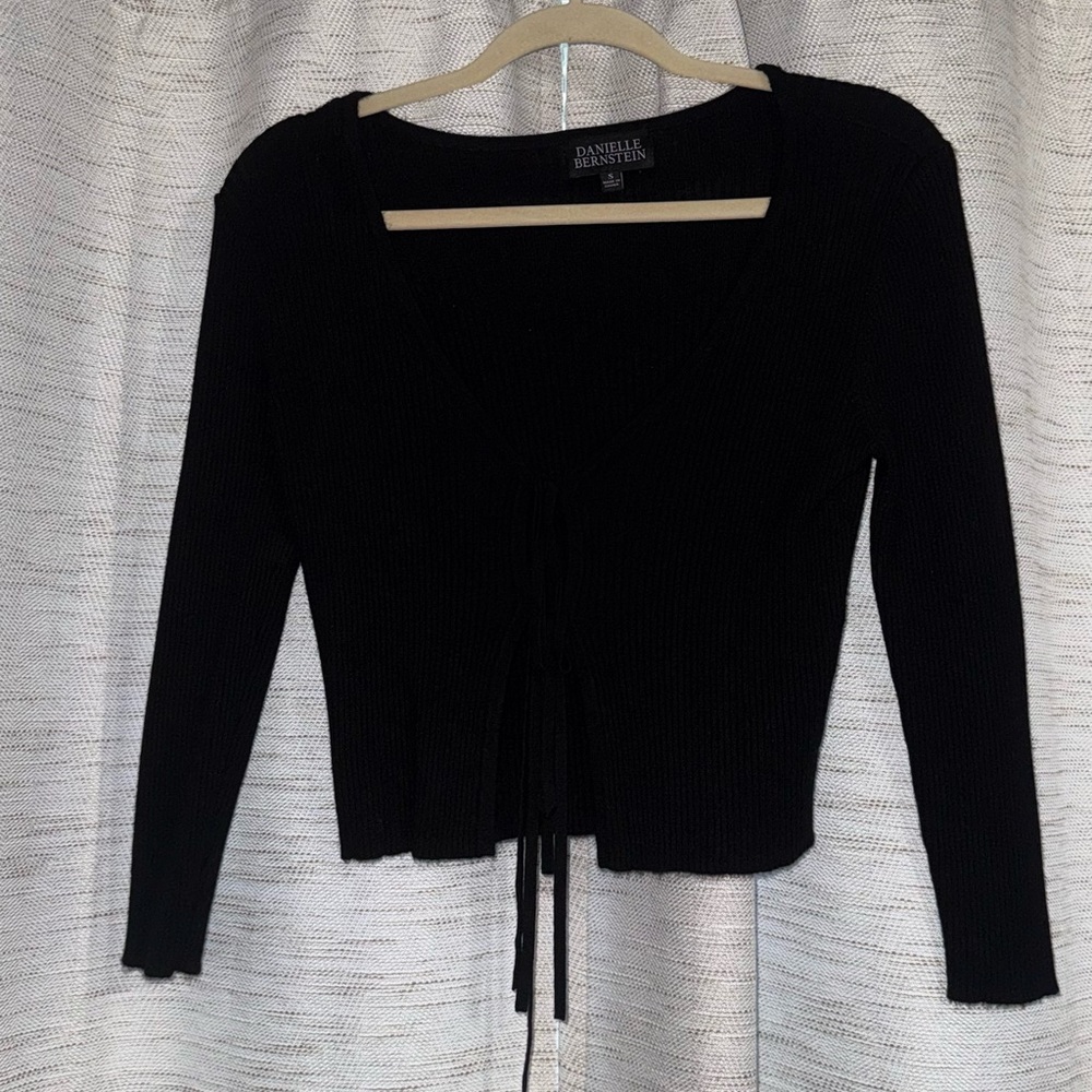 Tie-front sweater top